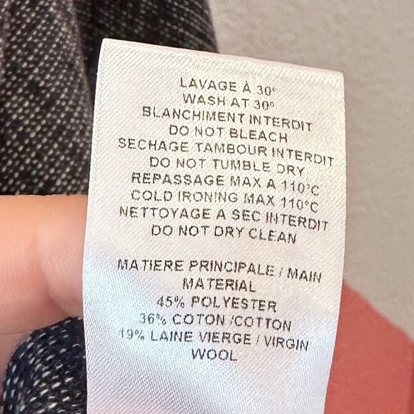 See By Chloe Hooded Slub Knit Wool Poncho Cape in Ink - Picture 9 of 9